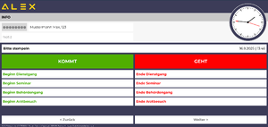 Stempeluhr bei Selbstbedienungsbenutzer zeigen Login für SB erfolgreich.png